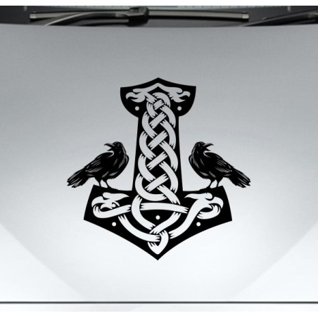 Aufkleber Auto Car Wikinger Viking Wölfe Wolf Runen Schwert Schild Rabe Runen Odin Odin´s Wölfe Böse Kette Valhalla Walhalla