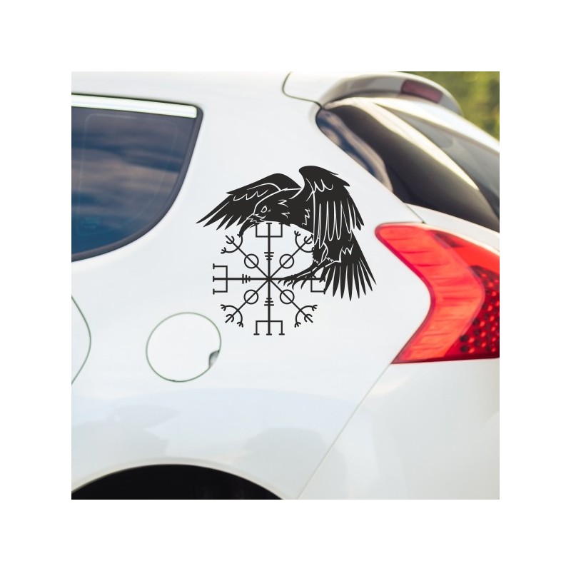 Aufkleber Auto Car Wikinger Viking Wölfe Wolf Runen Schwert Schild Rabe Runen Odin Odin´s Wölfe Böse Kette Valhalla Walhalla
