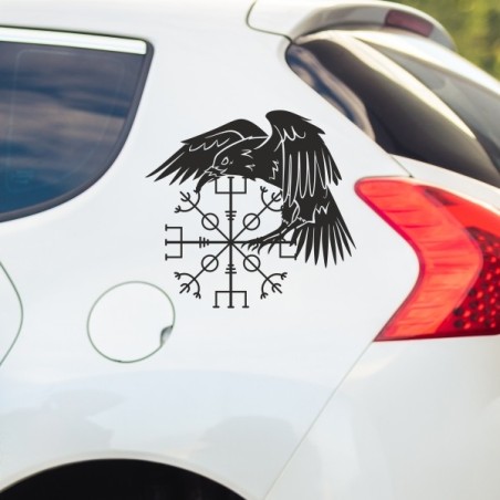 Aufkleber Auto Car Wikinger Viking Wölfe Wolf Runen Schwert Schild Rabe Runen Odin Odin´s Wölfe Böse Kette Valhalla Walhalla