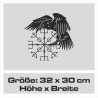 Aufkleber Auto Car Wikinger Viking Wölfe Wolf Runen Schwert Schild Rabe Runen Odin Odin´s Wölfe Böse Kette Valhalla Walhalla