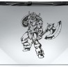 Aufkleber Auto Car Wikinger Viking Wölfe Wolf Runen Schwert Schild Rabe Runen Odin Odin´s Wölfe Böse Kette Valhalla Walhalla