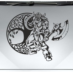 Aufkleber Auto Car Wikinger Viking Wölfe Wolf Runen Schwert Schild Rabe Runen Odin Odin´s Wölfe Böse Kette Valhalla Walhalla