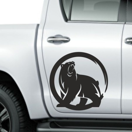 Aufkleber SET Offroad Bär Grizzly 4x4 Outdoor Landschaft Dekor Auto 19