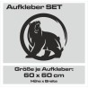 Aufkleber SET Offroad Bär Grizzly 4x4 Outdoor Landschaft Dekor Auto 19