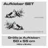 Aufkleber SET Offroad 4x4 Landschaft Berge Kompass Windrose Auto 23