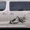 Aufkleber SET Offroad 4x4 Landschaft Berge Kompass Windrose Auto 23