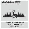 Aufkleber SET Offroad 4x4 Landschaft Wald Hirsch Jagt Ziel Auto 24