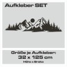 Aufkleber SET Offroad 4x4 Landschaft Wald Panorama Berge Auto 25