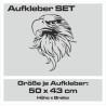 Aufkleber SET Offroad 4x4 Adler Fliegen Vogel Tattoo Car Style Auto 29