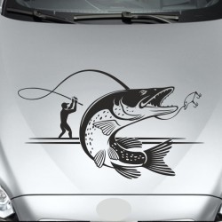 Aufkleber Auto Offroad 4x4 Safari Gelände Allrad Landschaft Hirsch Bär Off Road Safari Berge extreme Hirsch Jäger Angler Kompass