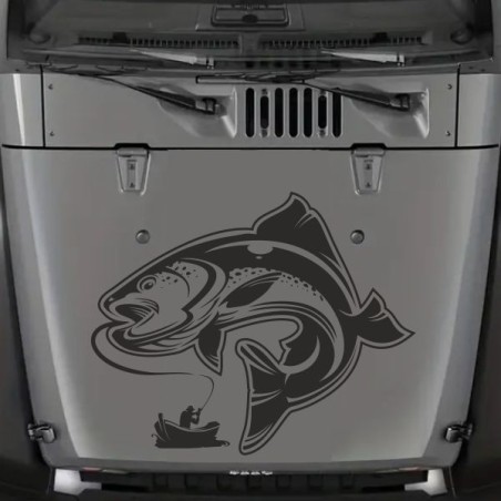 Aufkleber Auto Offroad 4x4 Safari Gelände Allrad Landschaft Hirsch Bär Off Road Safari Berge extreme Hirsch Jäger Angler Kompass