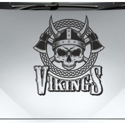 Aufkleber Auto Car Wikinger Viking Wölfe Wolf Runen Schwert Schild Rabe Runen Odin Odin´s Wölfe Böse Kette Valhalla Walhalla