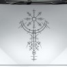 Aufkleber Auto Car Wikinger Viking Wölfe Wolf Runen Schwert Schild Rabe Runen Odin Odin´s Wölfe Böse Kette Valhalla Walhalla