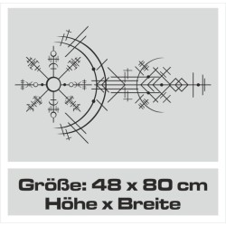 Aufkleber Auto Car Wikinger Viking Wölfe Wolf Runen Schwert Schild Rabe Runen Odin Odin´s Wölfe Böse Kette Valhalla Walhalla