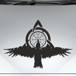 Aufkleber Auto Car Wikinger Viking Wölfe Wolf Runen Schwert Schild Rabe Runen Odin Odin´s Wölfe Böse Kette Valhalla Walhalla
