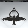 Aufkleber Auto Car Wikinger Viking Wölfe Wolf Runen Schwert Schild Rabe Runen Odin Odin´s Wölfe Böse Kette Valhalla Walhalla