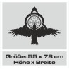 Aufkleber Auto Car Wikinger Viking Wölfe Wolf Runen Schwert Schild Rabe Runen Odin Odin´s Wölfe Böse Kette Valhalla Walhalla