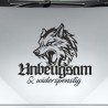 Aufkleber Auto Car Wikinger Viking Wölfe Wolf Runen Schwert Schild Rabe Runen Odin Odin´s Wölfe Böse Kette Valhalla Walhalla