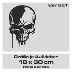 Aufkleber Auto Totenkopf Schädel Skull Bones Böse Cappy Gangster Zylinder Rosen Blumen Blüten Gentleman DJ Rock Punisher