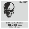 Aufkleber Auto Totenkopf Schädel Skull Bones Böse Cappy Gangster Zylinder Rosen Blumen Blüten Gentleman DJ Rock Punisher