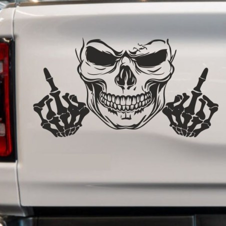 Aufkleber Auto Totenkopf Schädel Skull Bones Böse Cappy Gangster Zylinder Rosen Blumen Blüten Gentleman DJ Rock Punisher