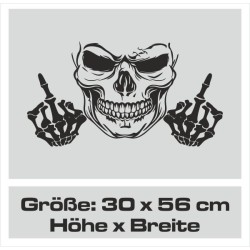 Aufkleber Auto Totenkopf Schädel Skull Bones Böse Cappy Gangster Zylinder Rosen Blumen Blüten Gentleman DJ Rock Punisher