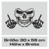Aufkleber Auto Totenkopf Schädel Skull Bones Böse Cappy Gangster Zylinder Rosen Blumen Blüten Gentleman DJ Rock Punisher