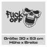 Aufkleber Auto Totenkopf Schädel Skull Bones Böse Cappy Gangster Zylinder Rosen Blumen Blüten Gentleman DJ Rock Punisher