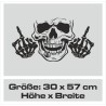 Aufkleber Auto Totenkopf Schädel Skull Bones Böse Cappy Gangster Zylinder Rosen Blumen Blüten Gentleman DJ Rock Punisher