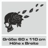 Aufkleber Auto Totenkopf Schädel Skull Bones Böse Cappy Gangster Zylinder Rosen Blumen Blüten Gentleman DJ Rock Punisher