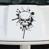 Aufkleber Auto Totenkopf Schädel Skull Bones Böse Cappy Gangster Zylinder Rosen Blumen Blüten Gentleman DJ Rock Punisher
