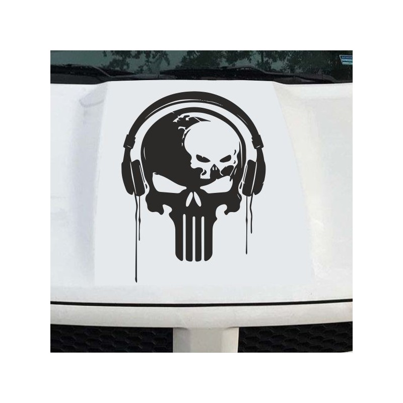 Aufkleber Auto Totenkopf Schädel Skull Bones Böse Cappy Gangster Zylinder Rosen Blumen Blüten Gentleman DJ Rock Punisher
