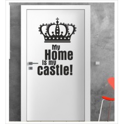 Home - Castle Wandaufkleber Aufkleber Tür Zimmer Schriftzug Willkommen Krone
