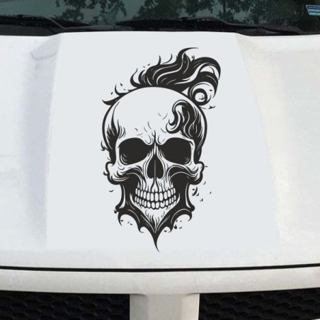 Aufkleber Auto Totenkopf Schädel Skull Bones Böse Cappy Gangster Zylinder Rosen Blumen Blüten Gentleman DJ Rock Punisher