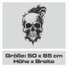 Aufkleber Auto Totenkopf Schädel Skull Bones Böse Cappy Gangster Zylinder Rosen Blumen Blüten Gentleman DJ Rock Punisher
