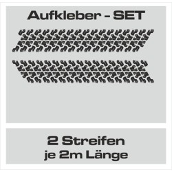 Aufkleber SET Reifenspur Reifenprofil Spur Reifen Profil Gelände Offroad 4x4 Safari Outdoor Outlander extreme Off Road