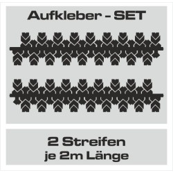 Aufkleber SET Reifenspur Reifenprofil Spur Reifen Profil Gelände Offroad 4x4 Safari Outdoor Outlander extreme Off Road