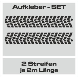 Aufkleber SET Reifenspur Reifenprofil Spur Reifen Profil Gelände Offroad 4x4 Safari Outdoor Outlander extreme Off Road