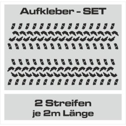 Aufkleber SET Reifenspur Reifenprofil Spur Reifen Profil Gelände Offroad 4x4 Safari Outdoor Outlander extreme Off Road