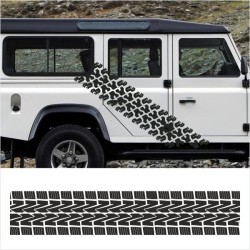 Aufkleber SET Reifenspur Reifenprofil Spur Reifen Profil Gelände Offroad 4x4 Safari Outdoor Outlander extreme Off Road