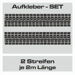 Aufkleber SET Reifenspur Reifenprofil Spur Reifen Profil Gelände Offroad 4x4 Safari Outdoor Outlander extreme Off Road