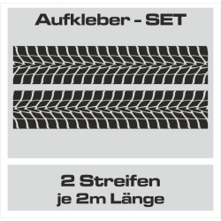Aufkleber SET Reifenspur Reifenprofil Spur Reifen Profil Gelände Offroad 4x4 Safari Outdoor Outlander extreme Off Road