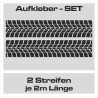 Aufkleber SET Reifenspur Reifenprofil Spur Reifen Profil Gelände Offroad 4x4 Safari Outdoor Outlander extreme Off Road