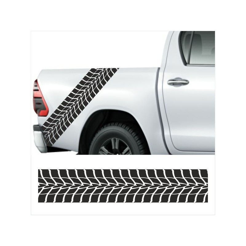 Aufkleber SET Reifenspur Reifenprofil Spur Reifen Profil Gelände Offroad 4x4 Safari Outdoor Outlander extreme Off Road