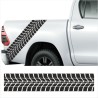 Aufkleber SET Reifenspur Reifenprofil Spur Reifen Profil Gelände Offroad 4x4 Safari Outdoor Outlander extreme Off Road