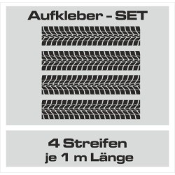 Aufkleber SET Reifenspur Reifenprofil Spur Reifen Profil Gelände Offroad 4x4 Safari Outdoor Outlander extreme Off Road