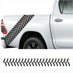 Aufkleber SET Reifenspur Reifenprofil Spur Reifen Profil Gelände Offroad 4x4 Safari Outdoor Outlander extreme Off Road