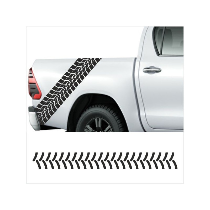 Aufkleber SET Reifenspur Reifenprofil Spur Reifen Profil Gelände Offroad 4x4 Safari Outdoor Outlander extreme Off Road
