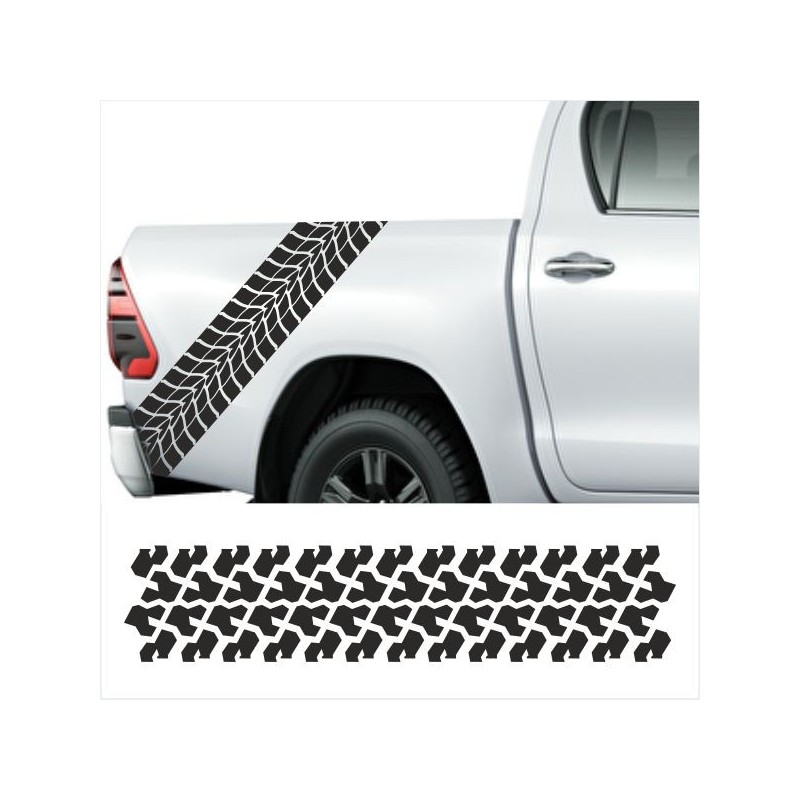 Aufkleber SET Reifenspur Reifenprofil Spur Reifen Profil Gelände Offroad 4x4 Safari Outdoor Outlander extreme Off Road