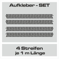 Aufkleber SET Reifenspur Reifenprofil Spur Reifen Profil Gelände Offroad 4x4 Safari Outdoor Outlander extreme Off Road